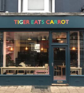exterior of the tiger eats carrot