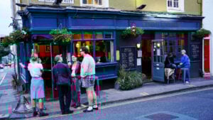 Earth and Stars Brighton. Blue facade