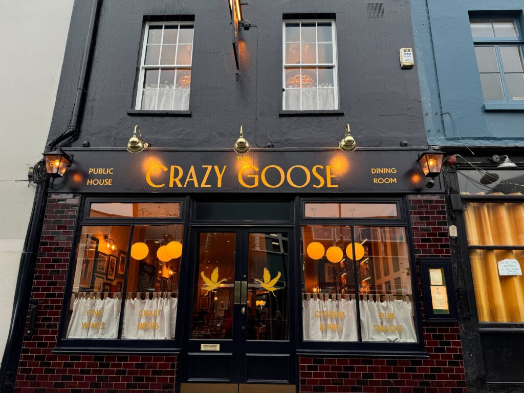 the facade of the Crazy Goose pub in Brighton